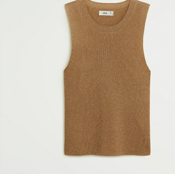 MNG by Mango Metallic thread Top - Picture 3 of 4